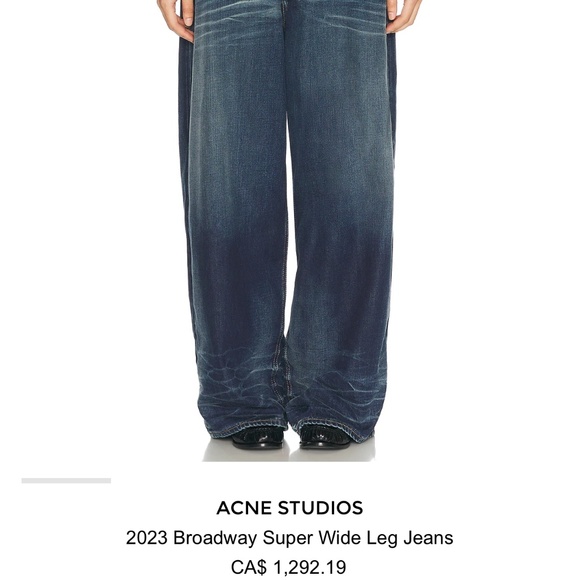 Acne Studios 2023M Super Baggy Broadway Jeans in Mid - Picture 2 of 7